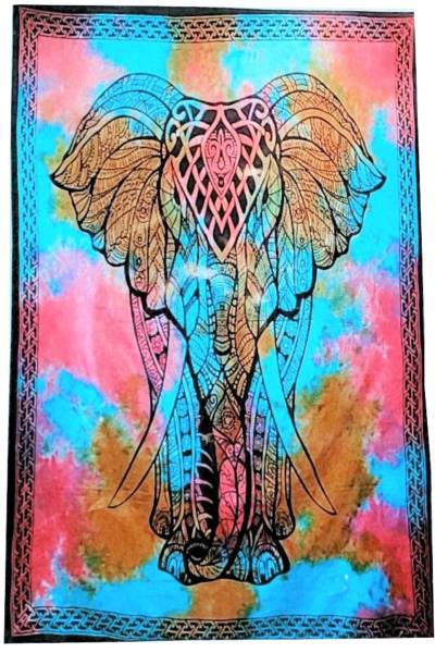 Ritualtuch Tagesdecke Wandbehang - Elefant batik - Doppelt