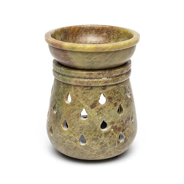 Duftlampe | Ölwärmer - TROPFEN - Speckstein natur