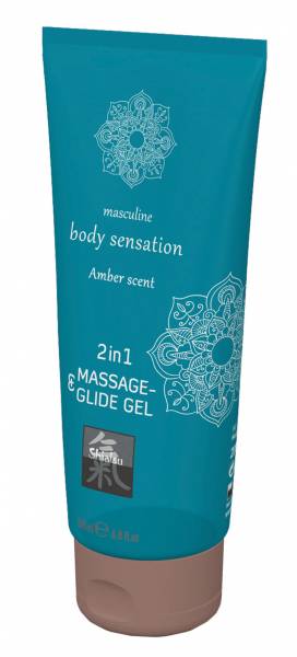 Shiatsu Massage& Glide Gel 2 in1 Amber 200ml