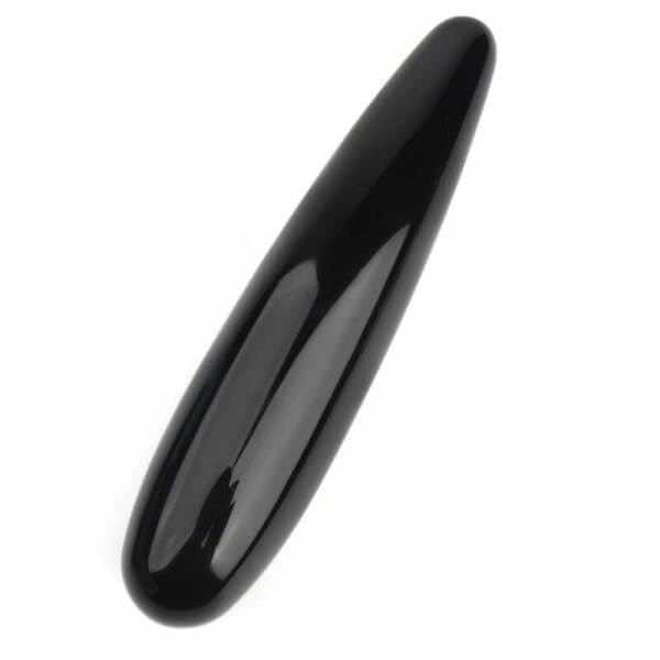 Massagestab "Zauberstab" - schwarzer Obsidian