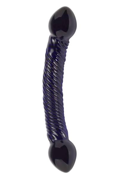 Glassvibrations PREMIUM Dildo - Blue Double