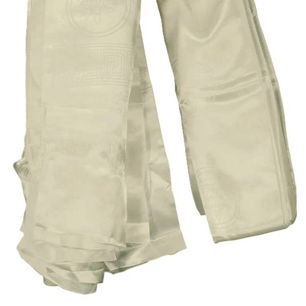 Katha Tibetisch creme - 8 Wohlstands Symbole