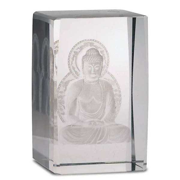 Kristall Laser Buddha - 8 x 5,5 cm