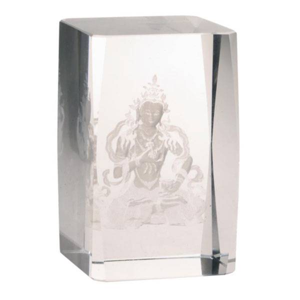 Kristall Laser Vajrasattva Buddha - 8 x 5,5 cm