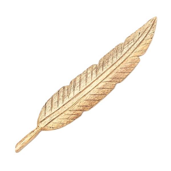 Räucherfeder aus hellem Holz