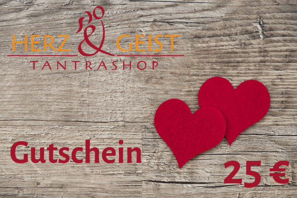 Geschenk Gutschein - Sinnliches und SinnVolles im Wert von 25 EUR