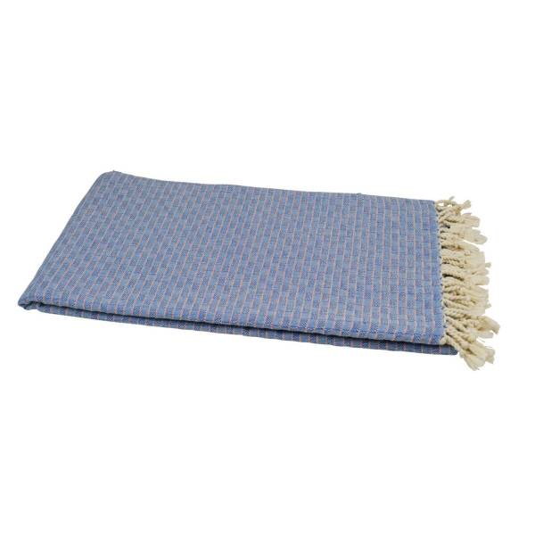 Hamamtuch blau apricot