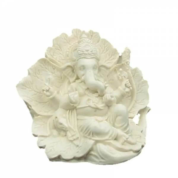Ganesha Statue Ridhi Sidhi weiß 