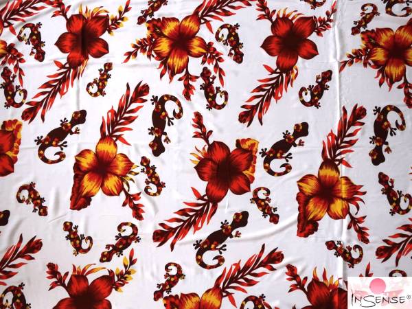 Lunghi | Sarong "Geckos & Flowers" - FARBAUSWAHL