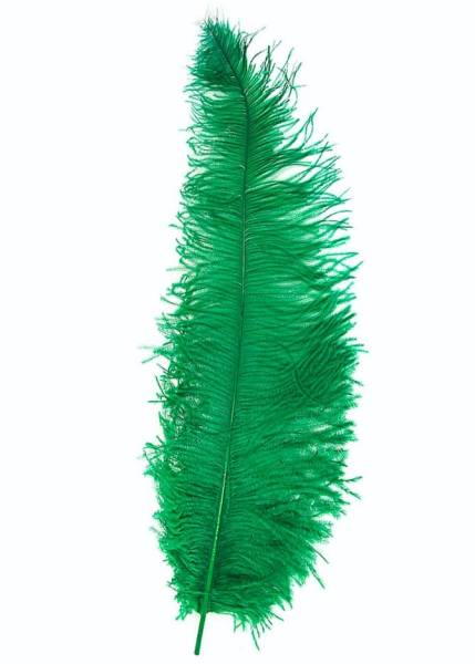 Straußenfeder klein - GRÜN 30 cm