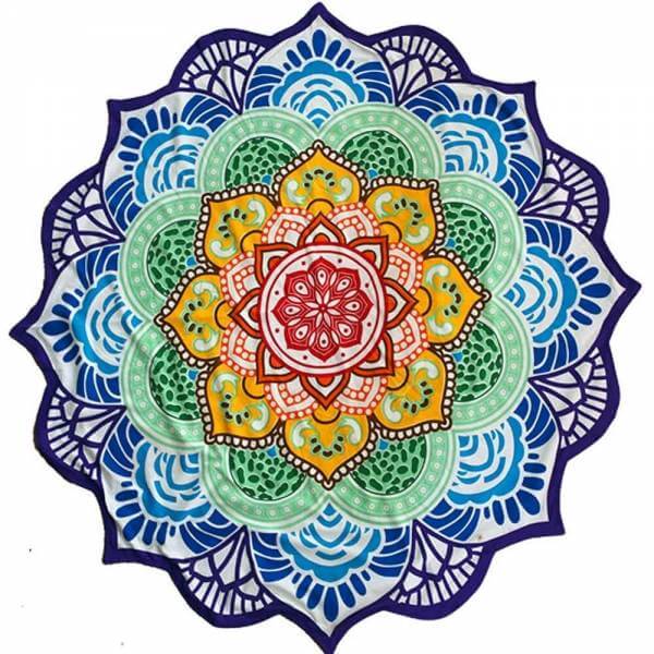 Ritualdecke 7 Chakren - Rund