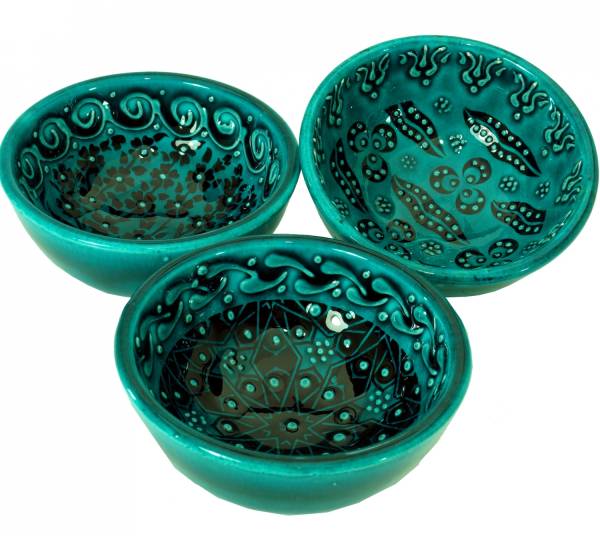 Räuchergefäß I Schälchen - Oriental Keramik türkis 8 cm