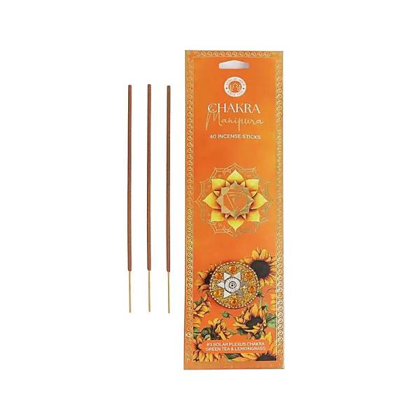 Räucherstäbchen - CHAKRA 3 Solarplexuschakra (Manipura) - Grüner Tee und Zitronengras