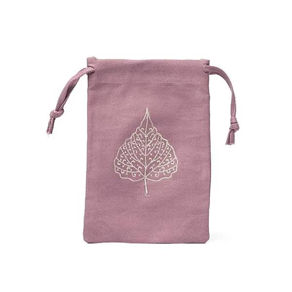 Baumwollbeutel Bodhi-Blatt - FLIEDER 19 x 13 cm