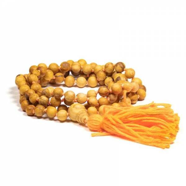 Mala Palo Santo mit Guru Perle und Knoten