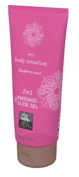 SHIATSU 2 in1 Massage & Glide Gel - Raspberry 200ml