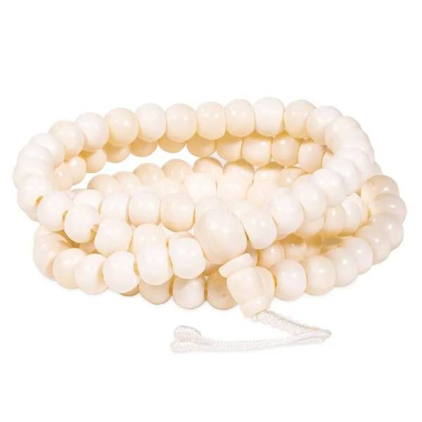 Mala Knochen natur 108 Perlen; 0,8cm