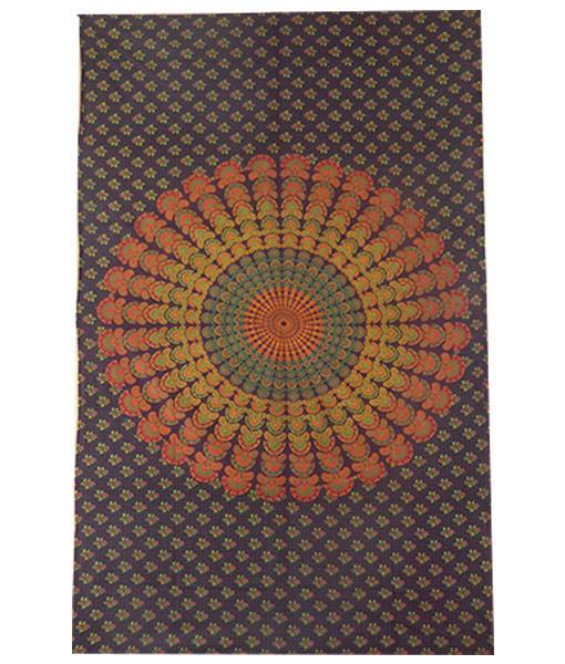 Ritualtuch Tagesdecke Wandbehang - Peacock "Wine" - Normalgröße
